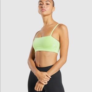 Lime green Gymshark Bandeau sports bra size medium